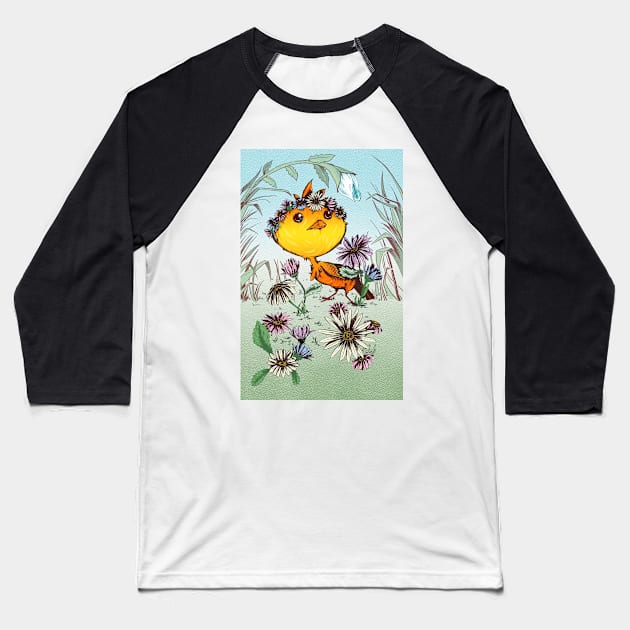 Ichabod's Daisies Baseball T-Shirt by SimplyKitt